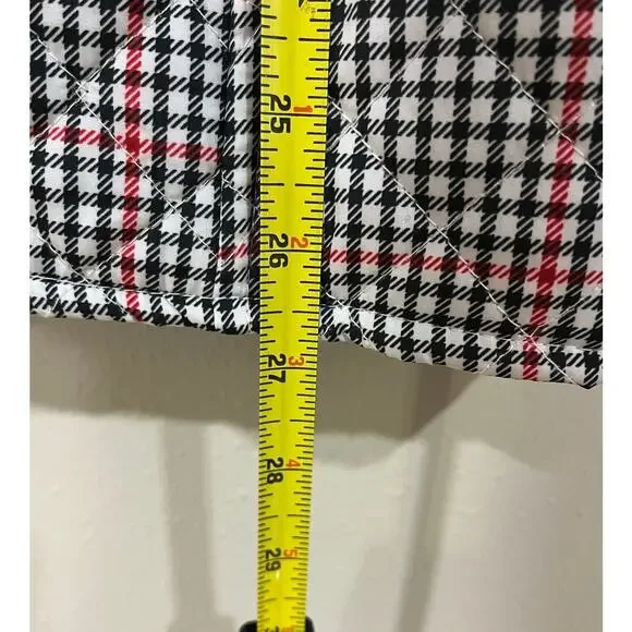 Kim Rogers Size Large Quilted Plaid Zip Vest w Snap Pockets Preppy Cozy - Picture 10 of 11